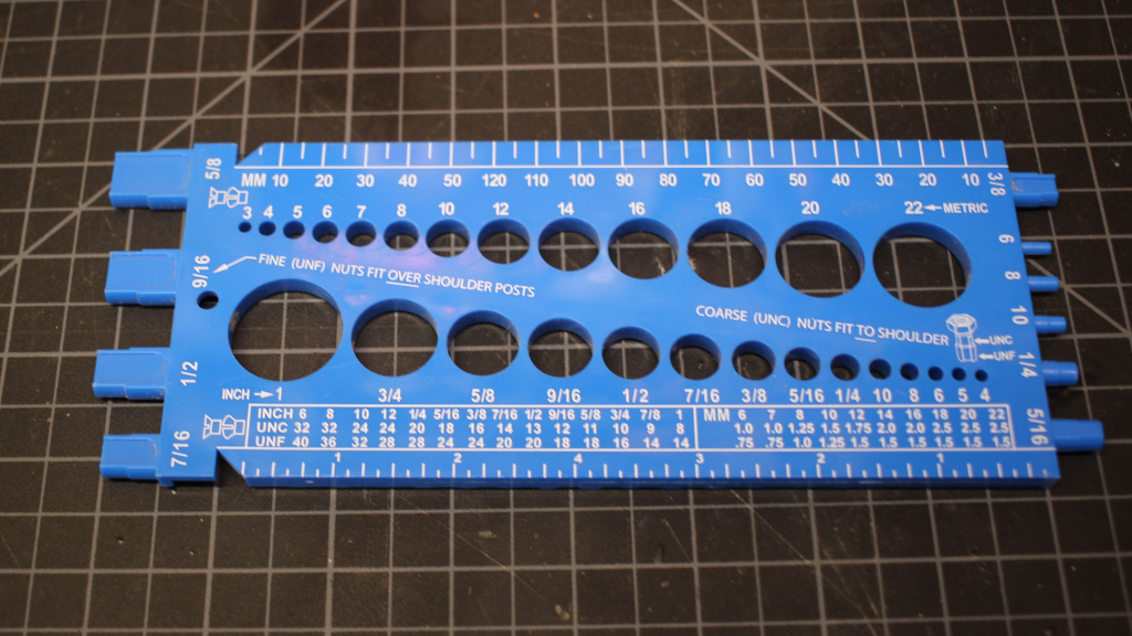 Blue plastic, both imperial and metric