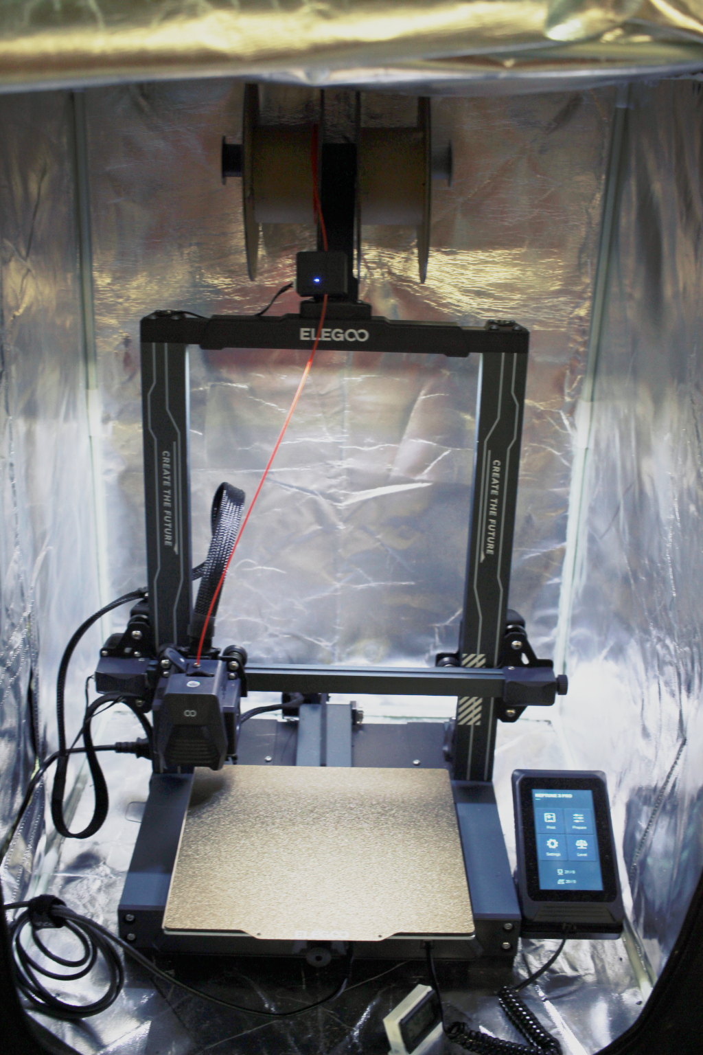 Closeup of how it fits in its tent